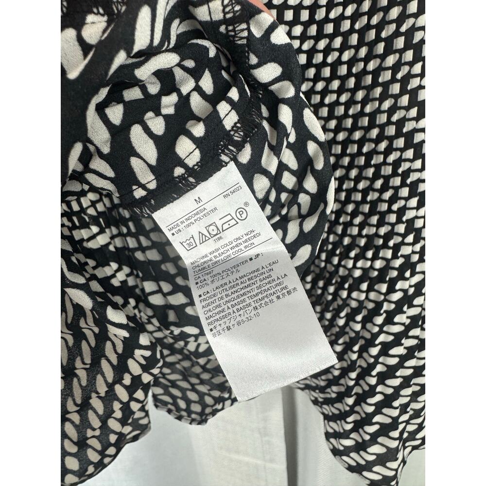 Banana Republic Peplum Tank Top Black White Flowy Minimalist Chic - Picture 5 of 5